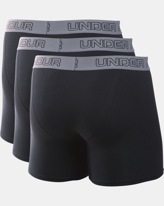 Men's Charged Cotton® Stretch 6" Boxerjock® - 3-Pack, Black, pdpMainDesktop image number 7